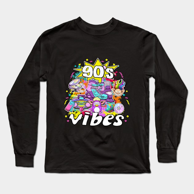 90s Vibes Elements And Toys Long Sleeve T-Shirt by TheMaskedTooner